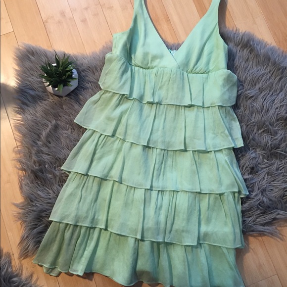 J. Crew Dresses & Skirts - J.Crew *Worn Once* chiffon tiered mint green dress